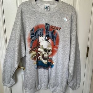 NWT Super Bowl XXXV Mens sweatshirt GRAY sz XL Tampa Florida